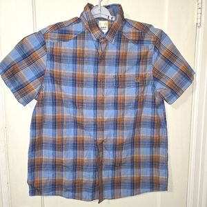 Solaris Plaid Button-Down Pearl Snap Top Size XL